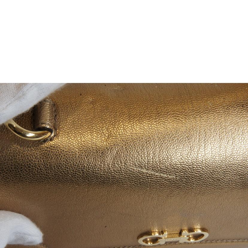 Ｆｅｒｒａｇａｍｏ フェラガモ/ゴールドカラーレザー２ＷＡＹ//ABランク/92