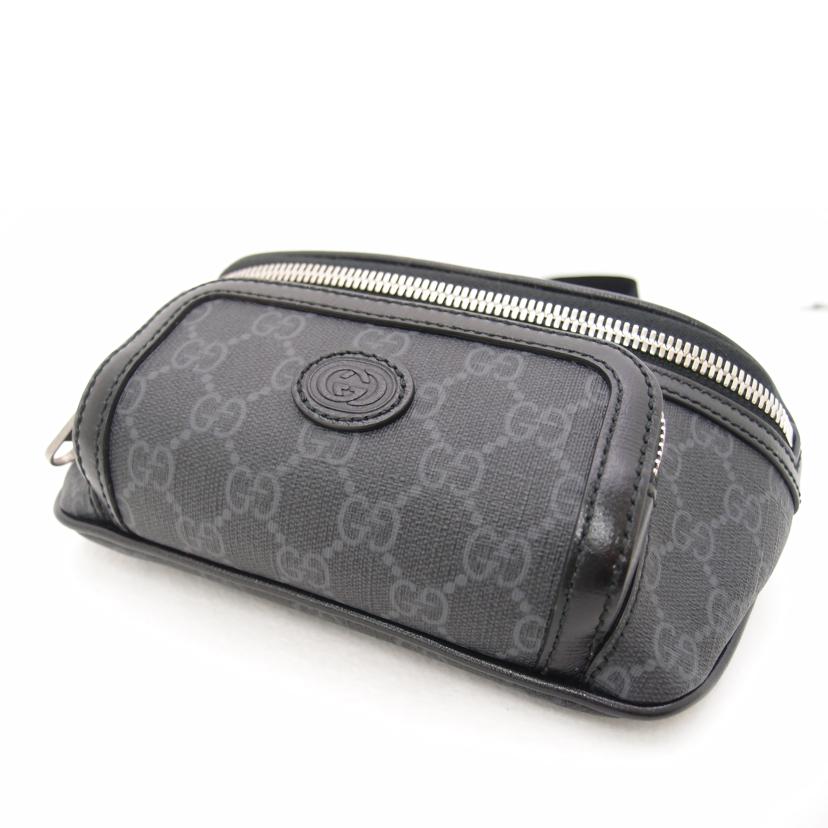 ＧＵＣＣＩ グッチ　インターロッキングG 　ベルトバック　ボディバッグ　黒　プレゼント　メンズ/ＧＧスプリームウエストバッグ／ブラック/682933//486***/SAランク/69