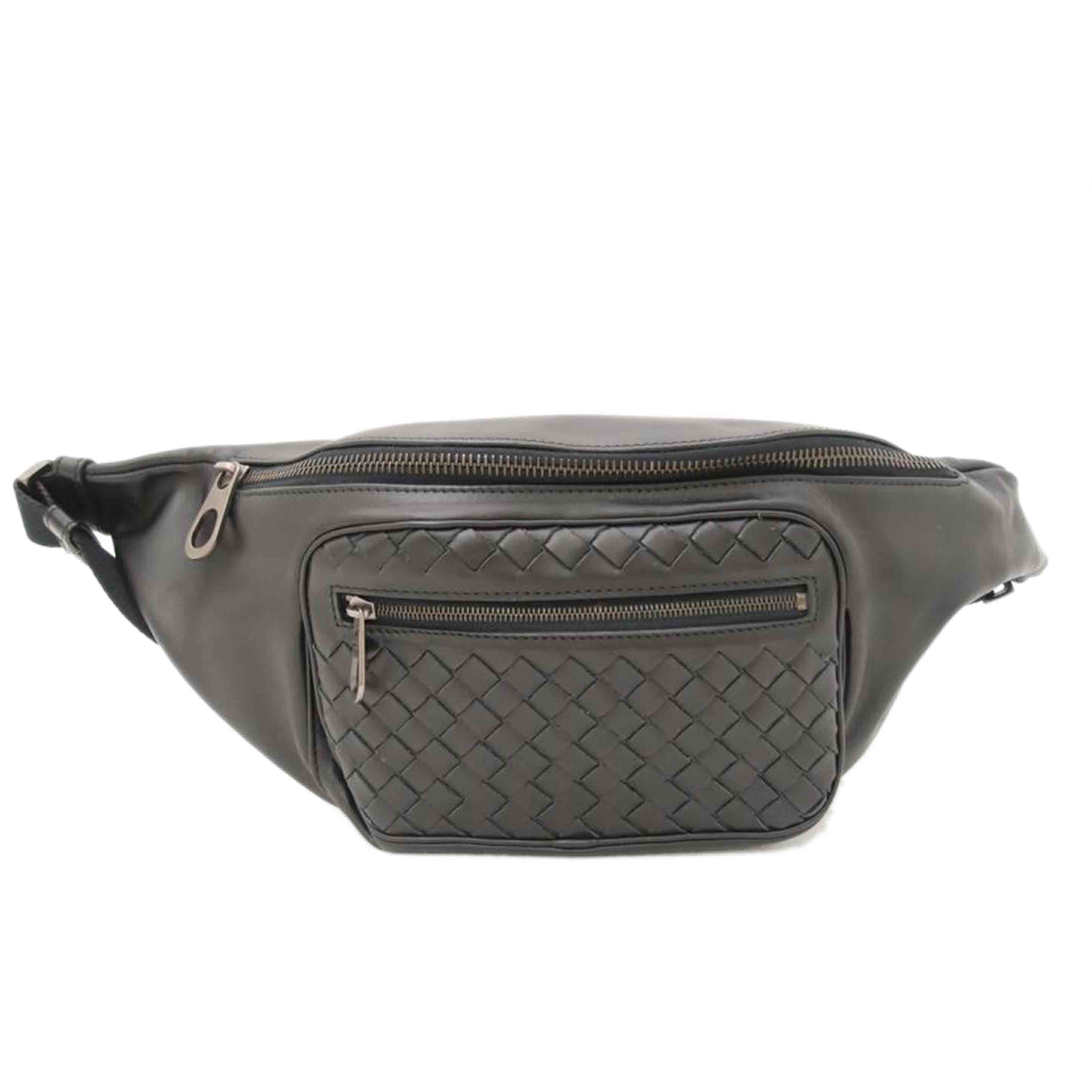 ＢＯＴＴＥＧＡ　ＶＥＮＥＴＡ ボッテガ・ヴェネタ　ボディバッグ　黒　メンズ/イントレチャート　ウエストバック／ブラック/222310V4644//200*****/Aランク/69