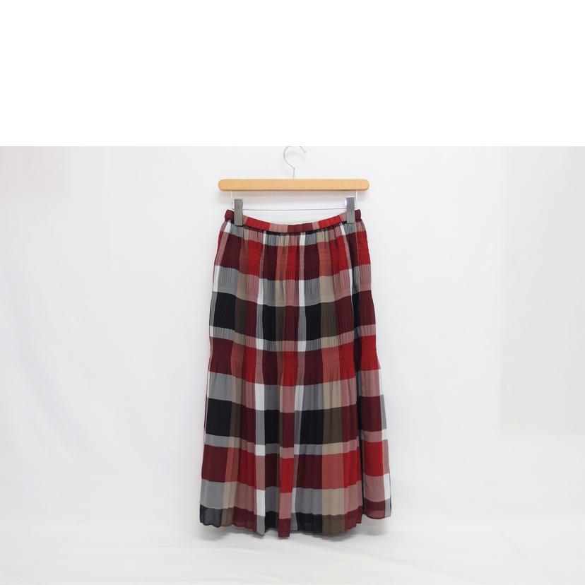 ＢＬＵＥ　ＬＡＢＥＬ　ＣＲＥＳＴＢＲＩＤＧＥ ブルーレーベル クレストブリッジ レッド ブラック /チェック柄フレアスカート//ABランク/04