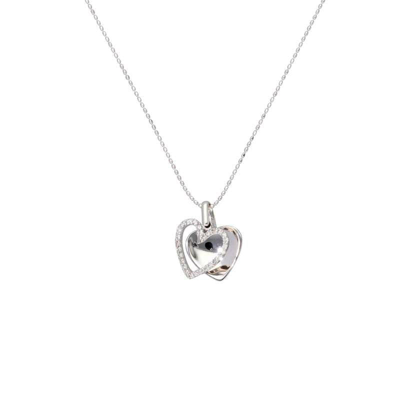 /　Ｋ１８ＷＧダイヤネックレス０．１８ｃｔ//Aランク/75