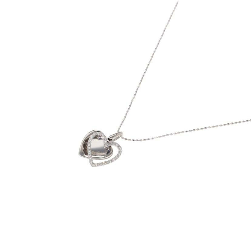 /　Ｋ１８ＷＧダイヤネックレス０．１８ｃｔ//Aランク/75