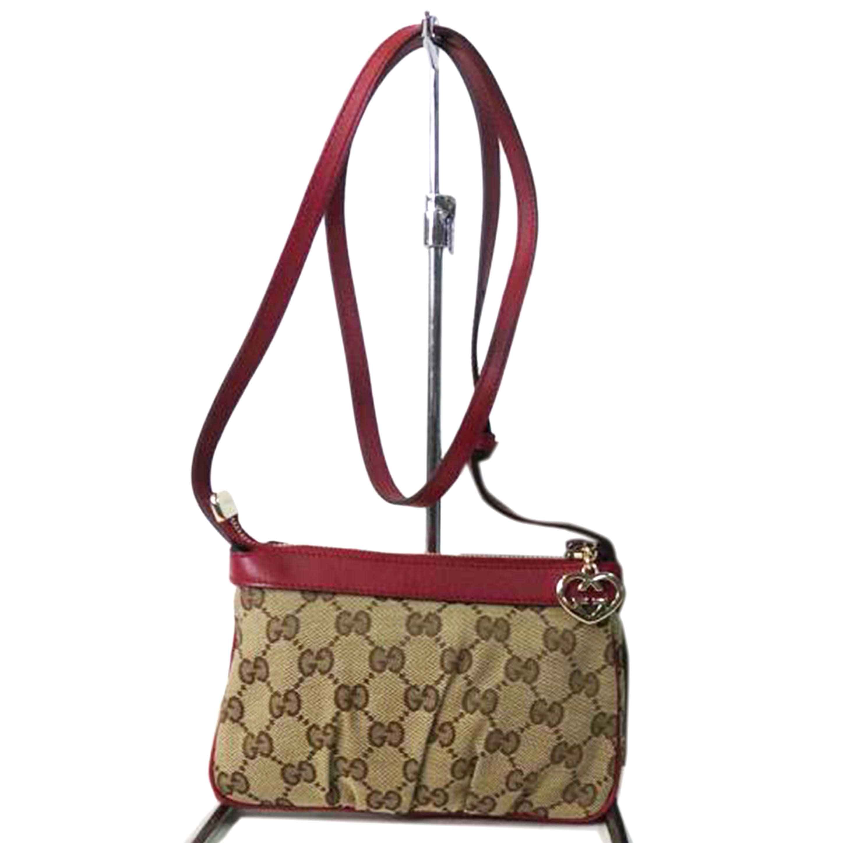 ＧＵＣＣＩ グッチ/ＧＧキャンバスミニショルダーバッグ／赤/256899//525***/Aランク/84
