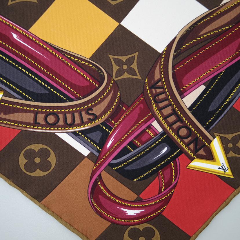ＬＯＵＩＳ　ＶＵＩＴＴＯＮ ルイヴィトン　スカーフ　レディース雑貨　小物　ブラウン/カレ／シルクスカーフ/M68646//150139/Aランク/75