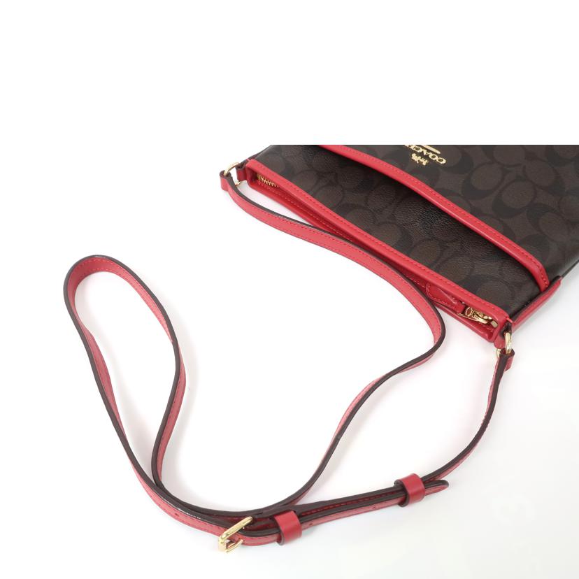 ＣＯＡＣＨ コーチ/シグネチャーショルダーバッグ　ブラウン　レッド　スクエア/F29210//G1822/Aランク/65