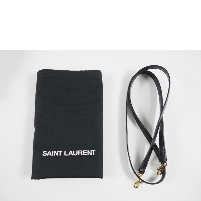 Saint Laurent YSL 杏色抓皺油蠟牛皮Niki baby 22cm