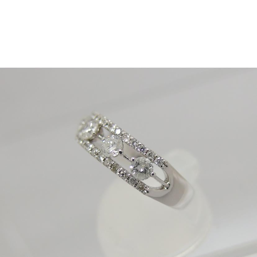 /Ｋ１８ＷＧダイヤデザインリング＃１３/5.2g//D0.81ct/Aランク/04