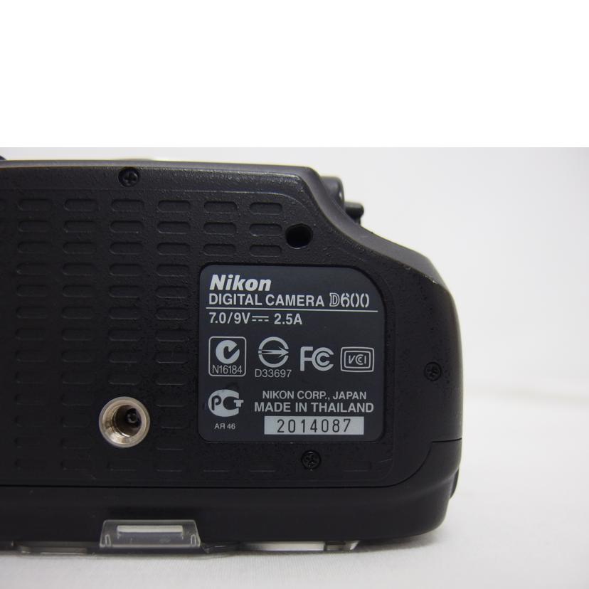ＮＩＫＯＮ ニコン/デジタル一眼レフカメラ/D600//2014087/Bランク/04