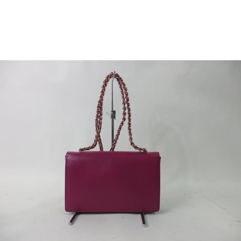 Ｓａｌｖａｔｏｒｅ　Ｆｅｒｒａｇａｍｏ サルバトーレ・フェラガモ/ヴァラリボンチェーンショルダーバッグ／ピンク/GU-21E480//Aランク/84