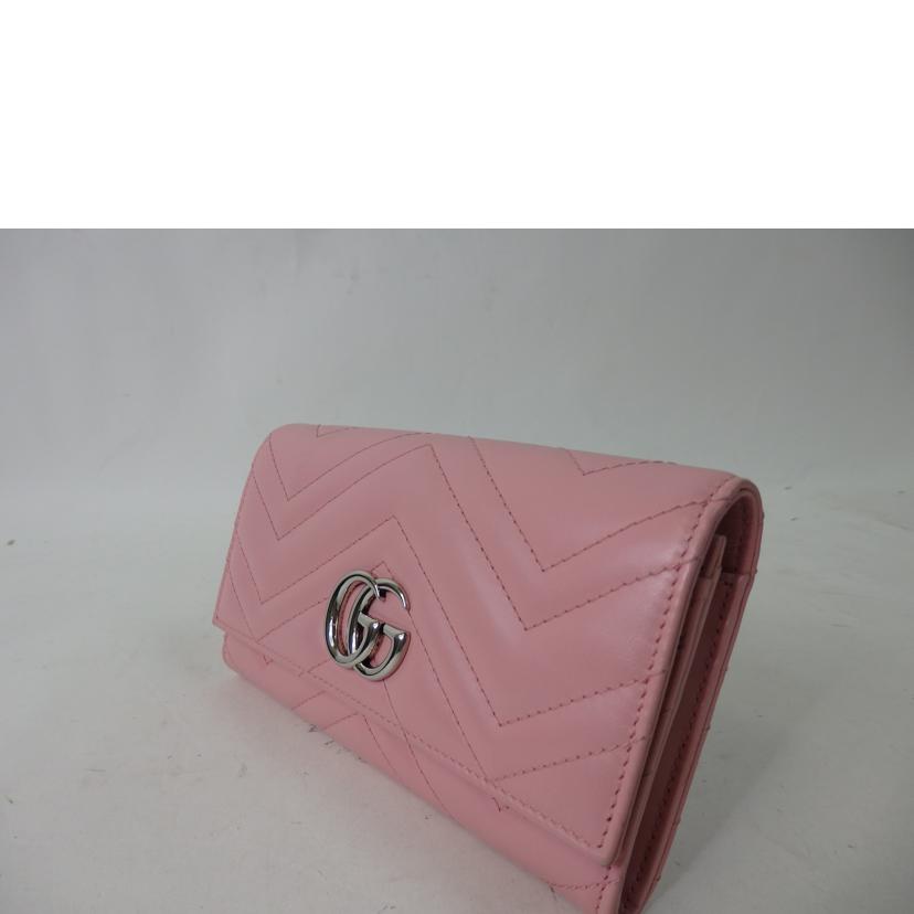 ＧＵＣＣＩ グッチ/ＧＧマーモントコンチネンタルウォレット／ピンク/443436//206*/ABランク/84