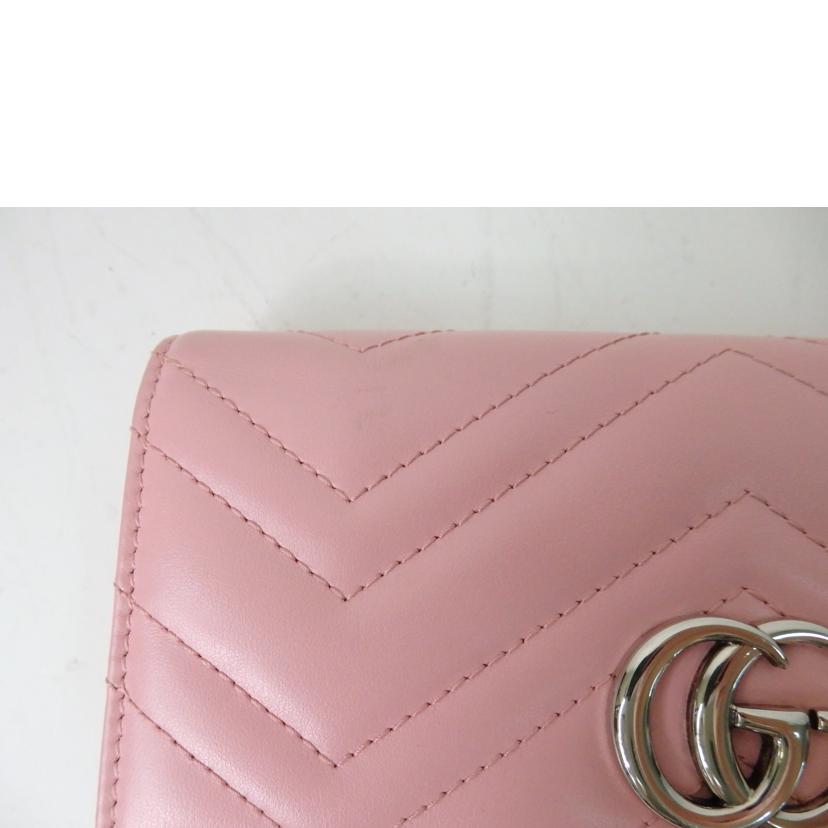 ＧＵＣＣＩ グッチ/ＧＧマーモントコンチネンタルウォレット／ピンク/443436//206*/ABランク/84