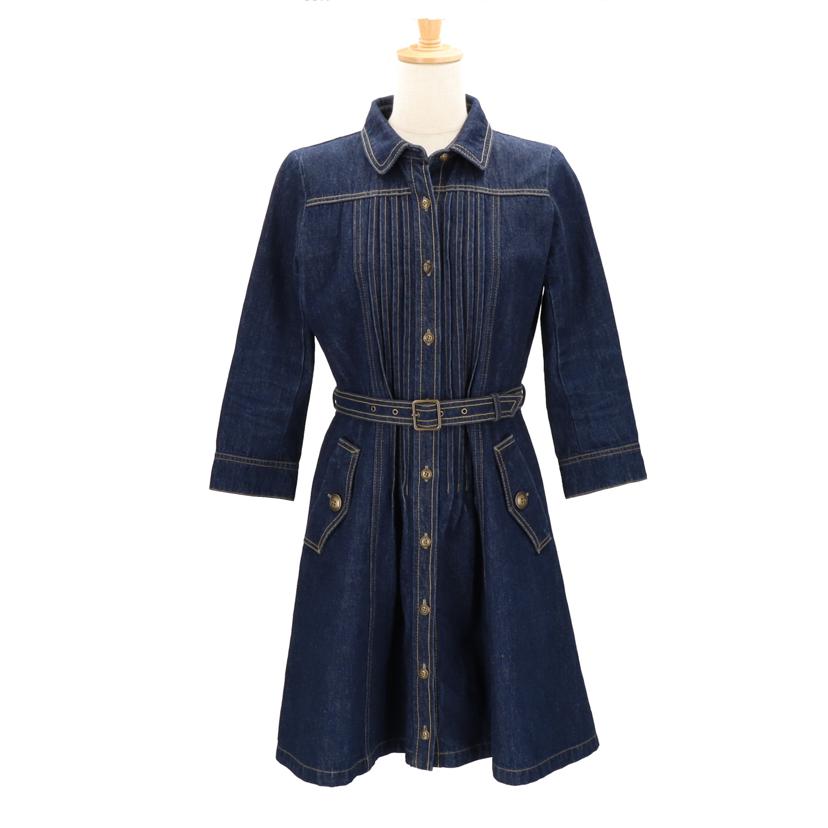 ＢＬＵＥ　ＬＡＢＥＬ ブルーレーベル/コットンデニム７分袖ワンピース/55J18-262-29//ABランク/75