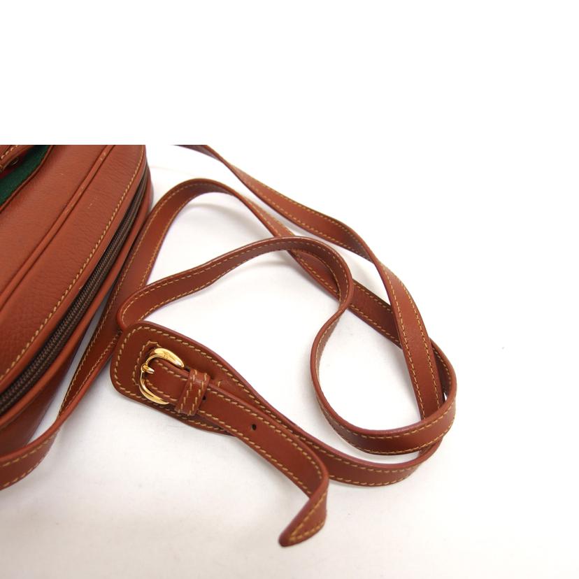 GUCCI グッチ レザー ショルダーバッグ ブラウン OLD GUCCI オールドグッチ レザー ショルダーバッグ シェリー
