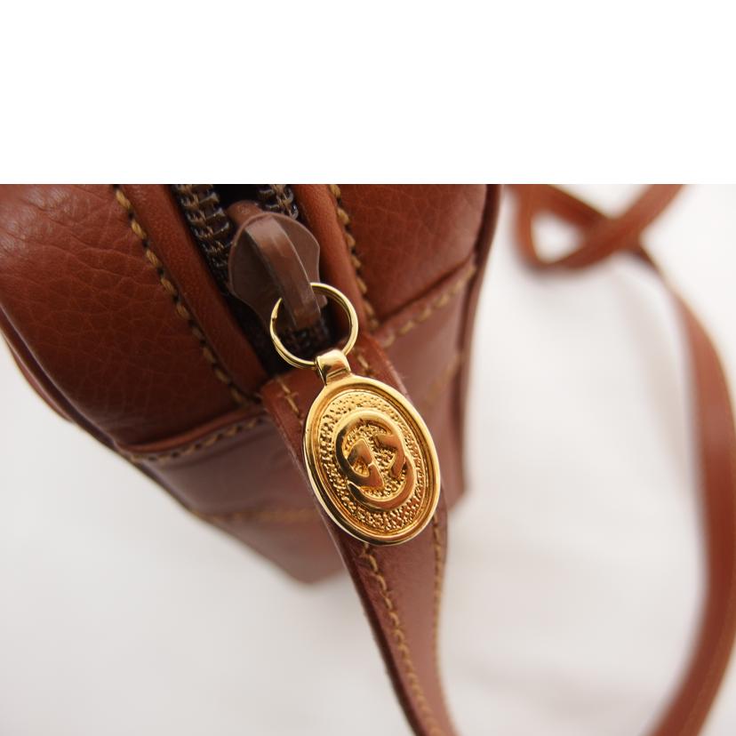 GUCCI グッチ ヴィンテージ レザーバッグ ブラウン
