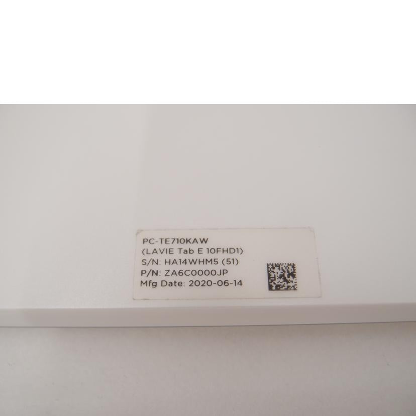 ＮＥＣ エヌイーシー/ＬＡＶＩＥ　Ｔａｂ　Ｅ　１０ＦＨＤ１／Ａｎｄｒｏｉｄタブレット/PC-TE710KAW//HA14WHM5/Aランク/69
