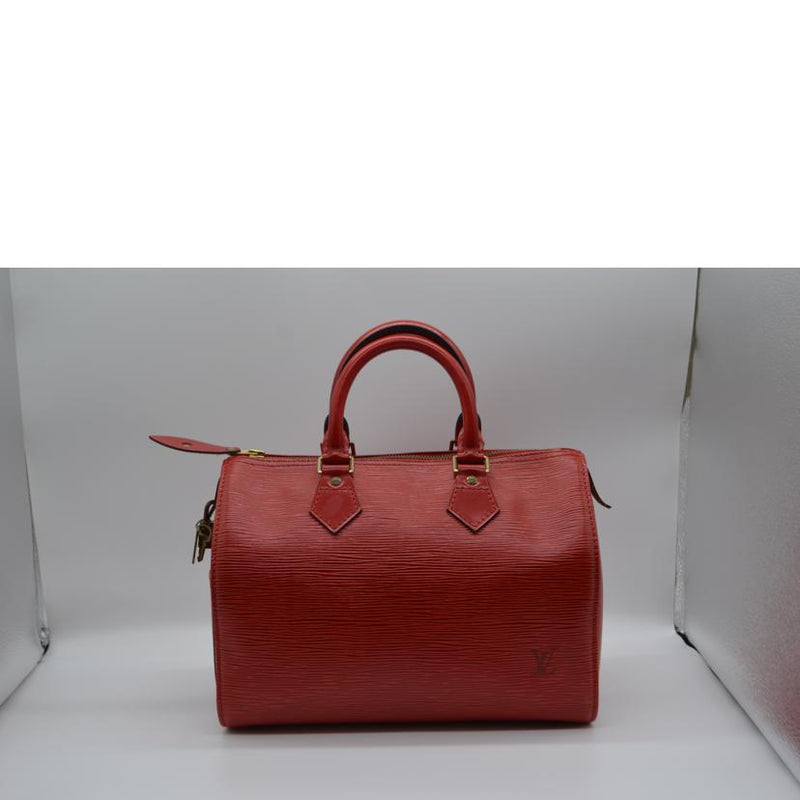 Aランク ルイ・ヴィトン スピーディ25 M43017 エピ カスティリアンレッド LOUIS VUITTON ハンドバッグ レディース 赤 red