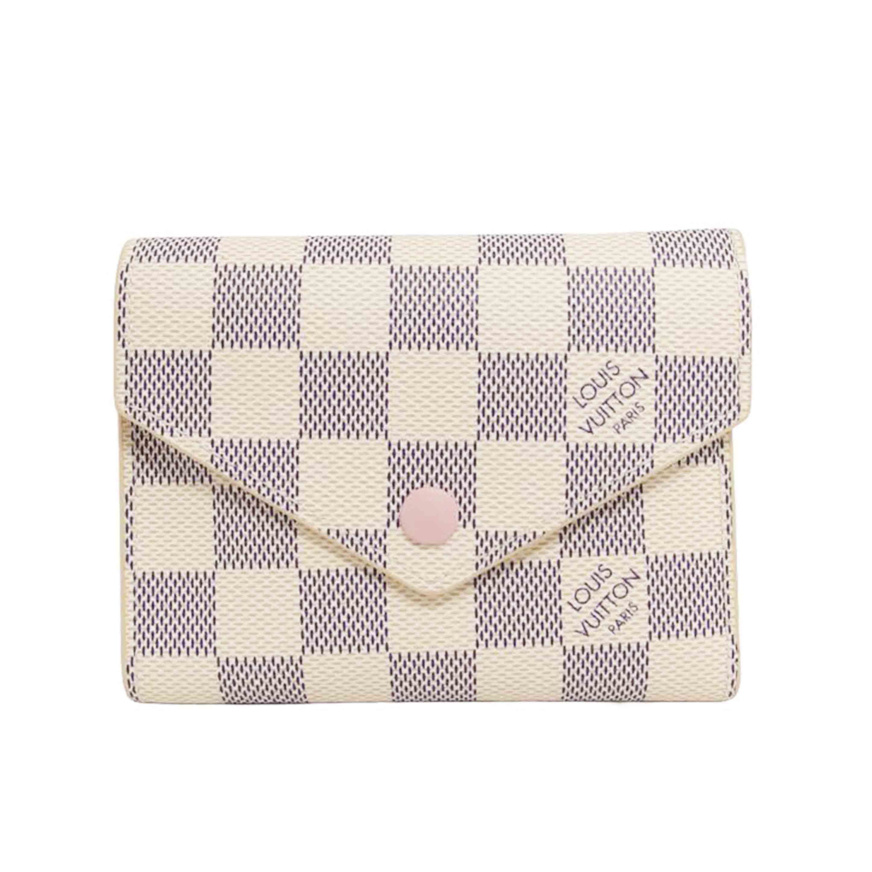 ＬＶ ルイ･ヴィトン コンパクトウォレット 三つ折り財布/ポルトフォイユ　・ヴィクトリーヌ／ダミエ／アズール／ローズバレリーヌ/N64022//ICﾀ**/ABランク/04