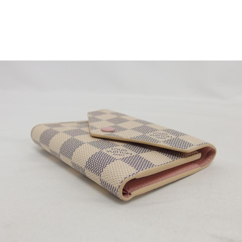 ＬＶ ルイ･ヴィトン コンパクトウォレット 三つ折り財布/ポルトフォイユ　・ヴィクトリーヌ／ダミエ／アズール／ローズバレリーヌ/N64022//ICﾀ**/ABランク/04