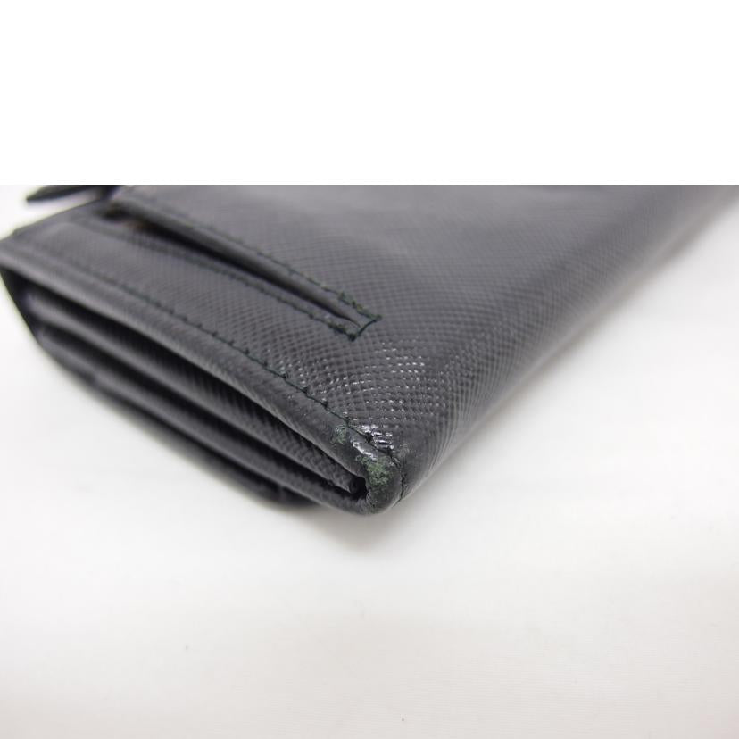 ＰＲＡＤＡ プラダ/サフィアーノＷホック／二つ折り長財布／ブラック//42/ABランク/04