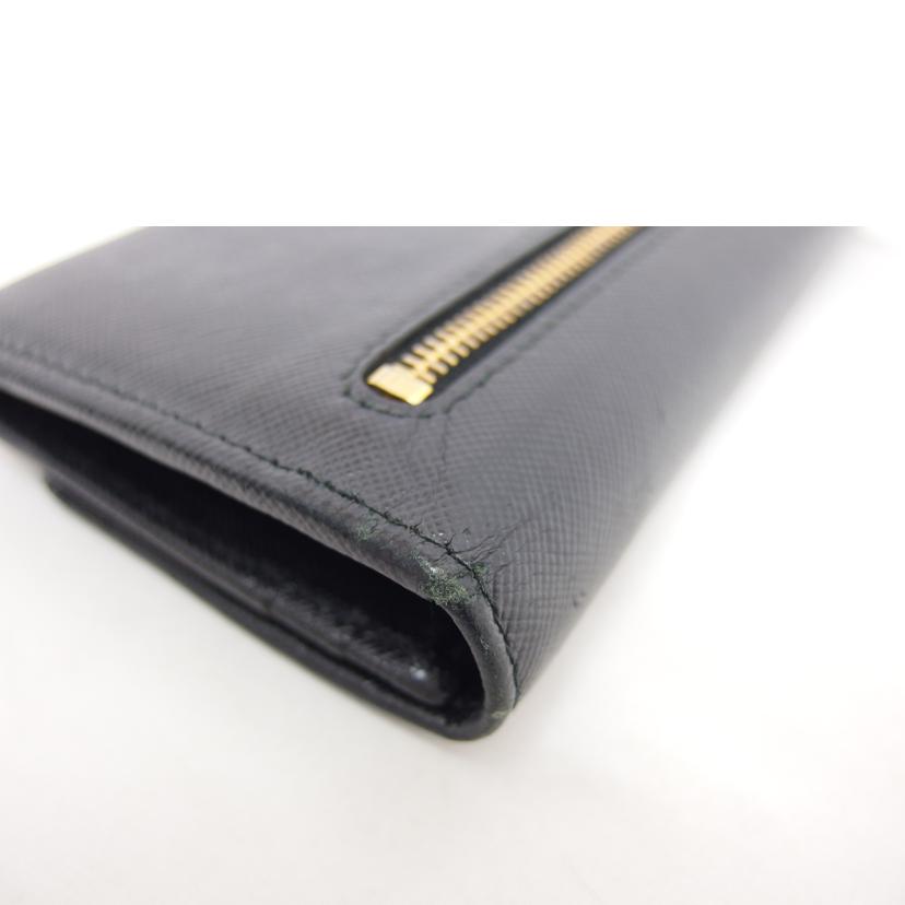 ＰＲＡＤＡ プラダ/サフィアーノＷホック／二つ折り長財布／ブラック//42/ABランク/04