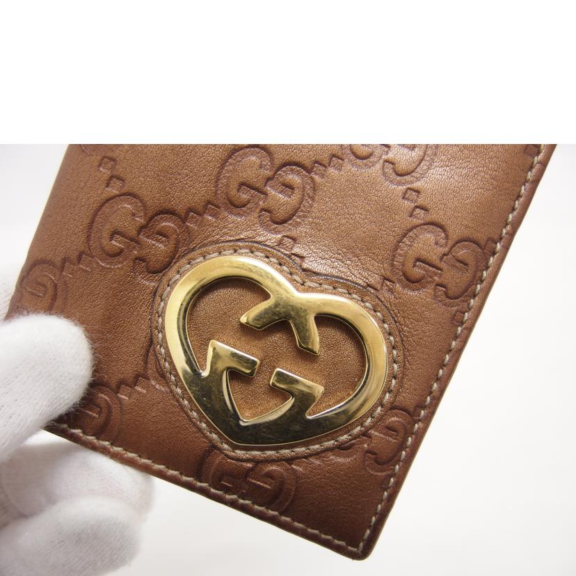 ＧＵＣＣＩ グッチ/ラブリーグッチシマ／二つ折りパスケース／メタリックブラウン/251848//496***/Bランク/04