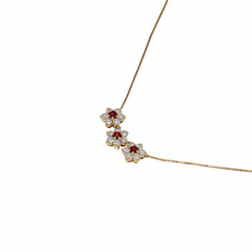 /　Ｋ１８ルビーダイヤネックレス０．２７／Ｄ０．８０ｃｔ//Aランク/75