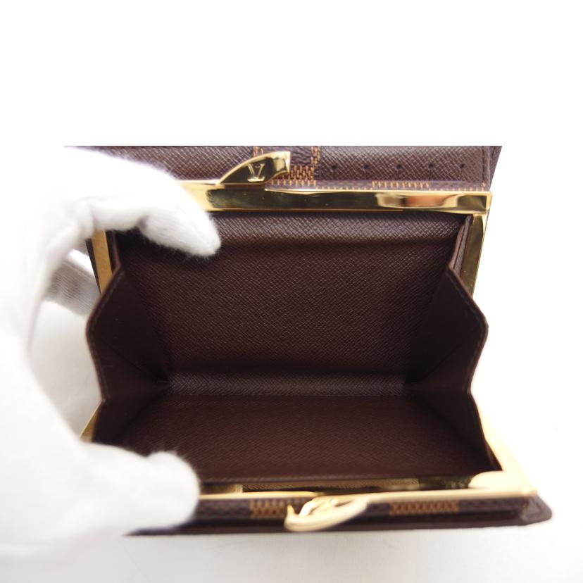 ＬＶ ルイ･ヴィトン 二つ折り財布 がま口 /ポルトフォイユ・ヴィエノワ／ダミエ／エベヌ/N61674//MI4***/Aランク/04