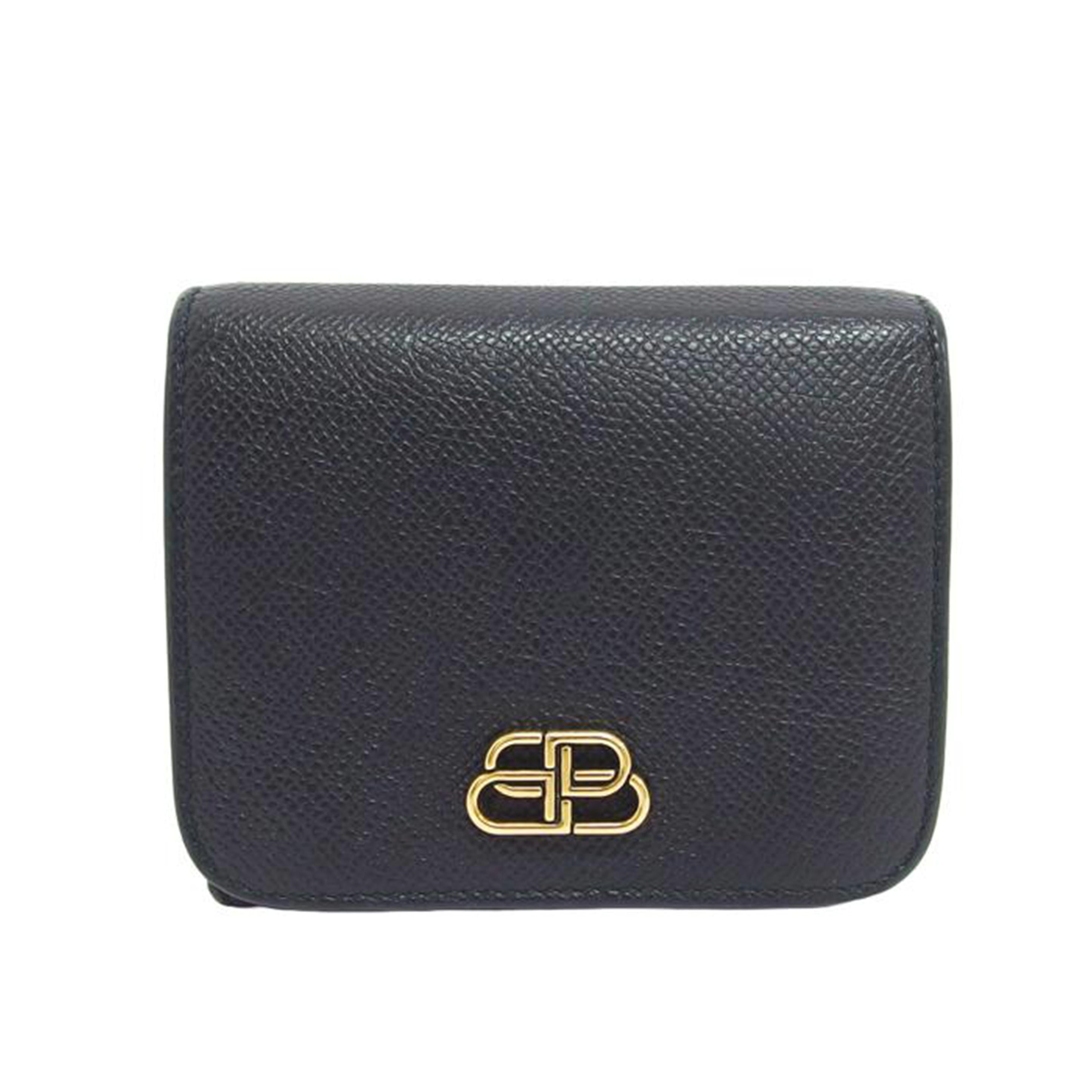 ＢＡＬＥＮＣＩＡＧＡ バレンシアガ/ＢＢメタルロゴ／三つ折り財布／ブラック/601462 1000//527***/Bランク/04