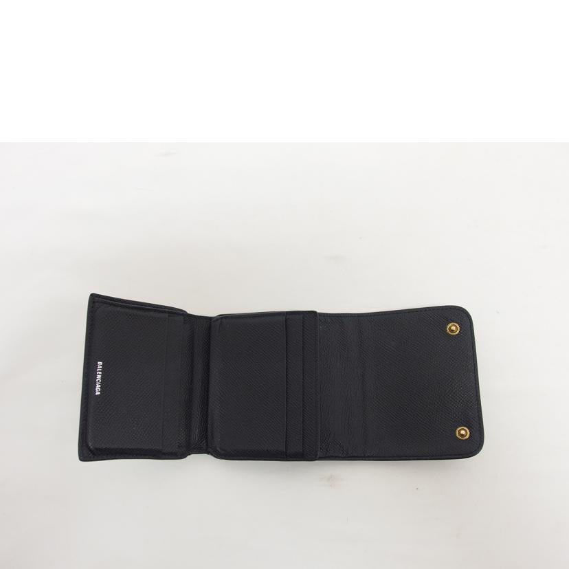 ＢＡＬＥＮＣＩＡＧＡ バレンシアガ/ＢＢメタルロゴ／三つ折り財布／ブラック/601462 1000//527***/Bランク/04