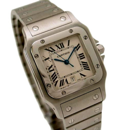 Ｃａｒｔｉｅｒ カルティエ　腕時計　ステンレス　アイボリー　メンズ/サントスガルベＬＭ／メンズ／クオーツ/W20060D6//383914CE 1564/Aランク/69