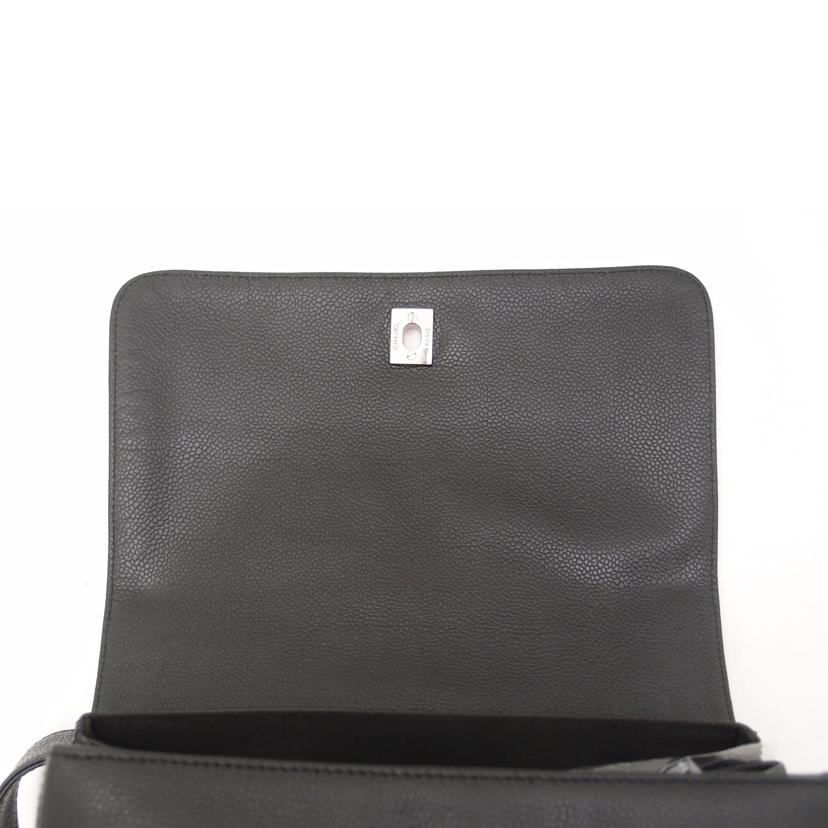 ＣＨＡＮＥＬ シャネル　バックパック　リュックサック　黒　シルバー金具　レディース　レザー/キャビアスキンリュック／ブラック//596****/Aランク/69