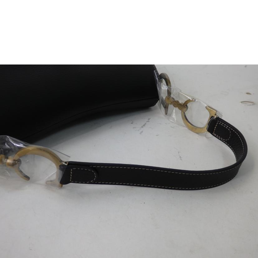 Ｃｈｒｉｓｔｉａｎ　Ｄｉｏｒ クリスチャンディオール/サドルバッグ／レザー／黒//01R******/Aランク/84