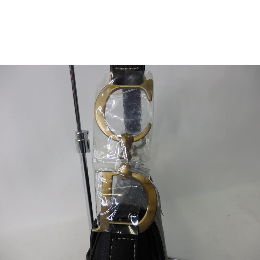 Ｃｈｒｉｓｔｉａｎ　Ｄｉｏｒ クリスチャンディオール/サドルバッグ／レザー／黒//01R******/Aランク/84