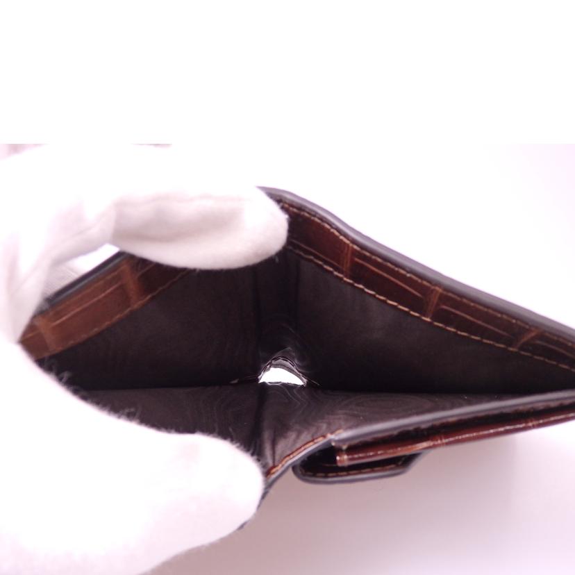 Ｍａｉｓｏｎ　Ｍａｒｇｉｅｌａ メゾンマルジェラ/クロコ型押し二つ折り財布/S56UI0140//Aランク/76