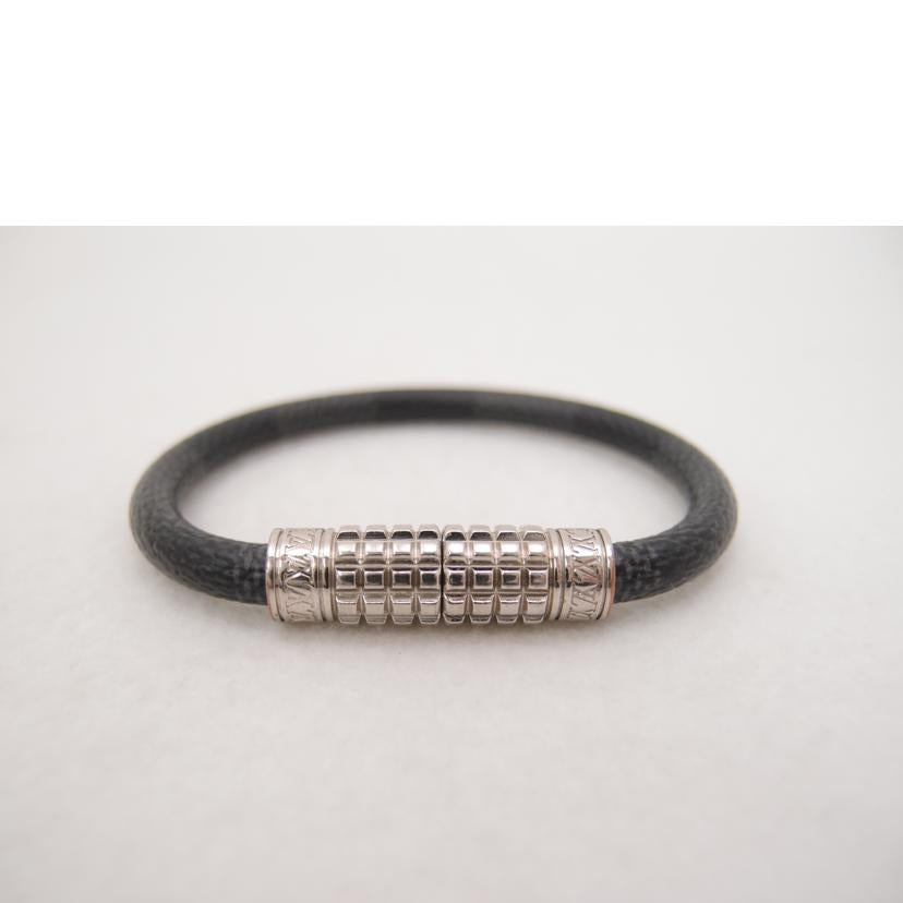 ＬＯＵＩＳ　ＶＵＩＴＴＯＮ ルイ・ヴィトン　ビトン　ブレスレット　黒　シルバー金具　メンズ　レディース/ブラスレ・ディジット／ダミエグラフィット／１６㎝/M6626E//BC0***/ABランク/69