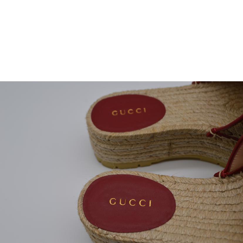 ＧＵＣＣＩ グッチ/ＧＧキャンバスストローサンダル／２３ｃｍ/623160//Bランク/89