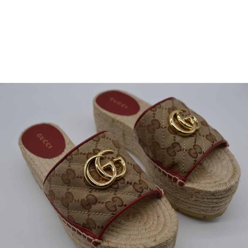 ＧＵＣＣＩ グッチ/ＧＧキャンバスストローサンダル／２３ｃｍ/623160//Bランク/89