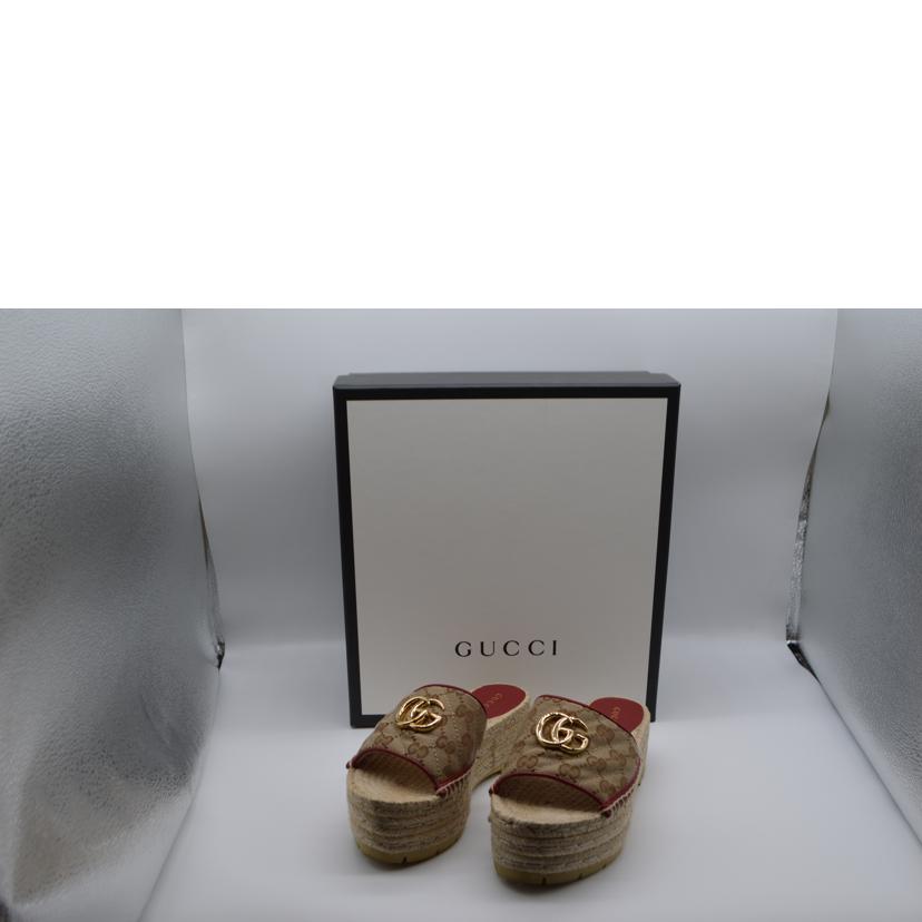 ＧＵＣＣＩ グッチ/ＧＧキャンバスストローサンダル／２３ｃｍ/623160//Bランク/89