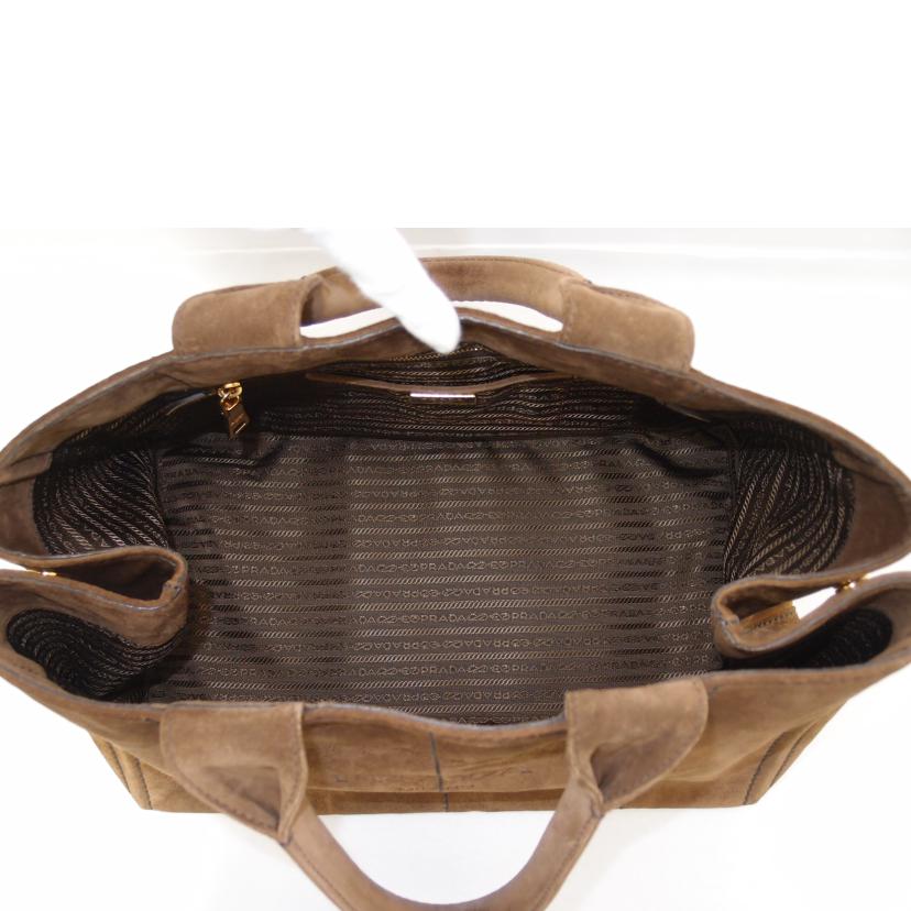 ＰＲＡＤＡ　 プラダ　トートバック　ハンドバック　茶　レディース/カナパ／スウェード／ブラウン//110/Aランク/69