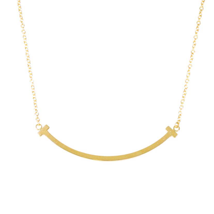 ＴＩＦＦＡＮＹ＆Ｃｏ． TIFFANY＆Co./ＡＵ７５０／Ｔスマイルネックレス／スモール　ＹＧ/3.0//41-46cm/ABランク/75
