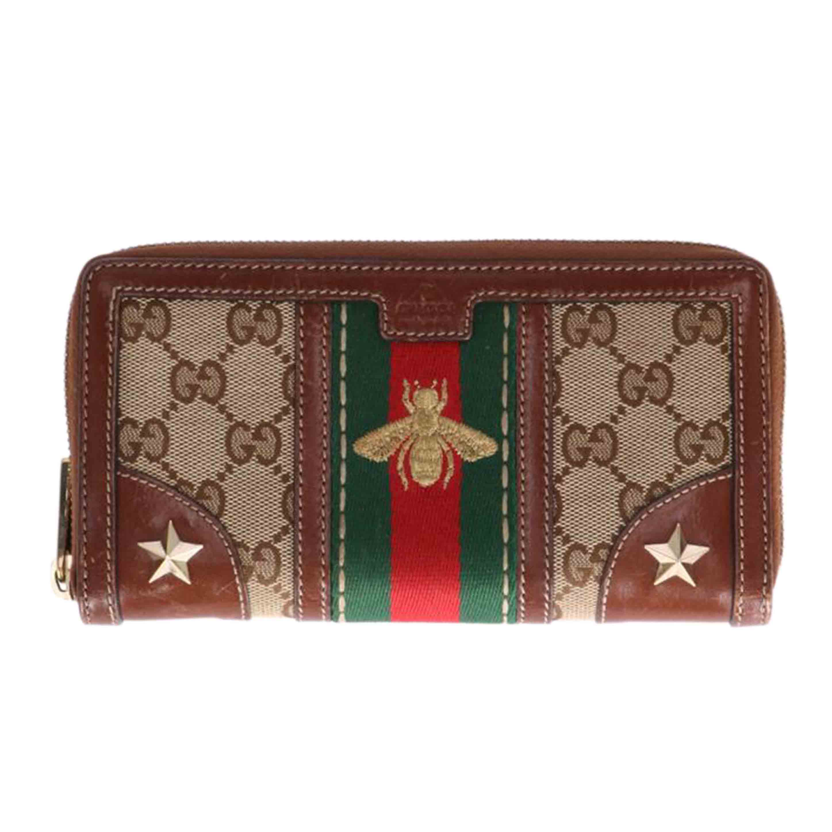 ＧＵＣＣＩ グッチ/ｂｅｅ　シェリーラインＧＧキャンバス長財布/406754//203***/Bランク/75
